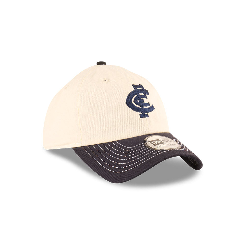 Carlton Blues Hat - 2025 AFL 2Tone Chrome Contrast Casual Classic Strapback Cap - New Era